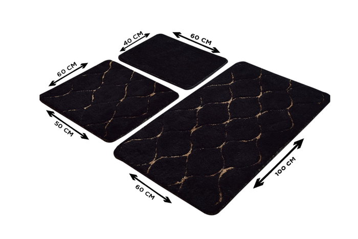 Mijölnir Infinity - Black Juego de Alfombras de Baño